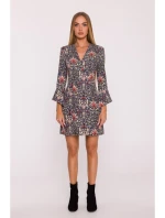 model 21296048 Šaty s potiskem a širokými manžetami model 1 - Moe