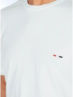 Pánske biele tričko s výšivkou FashionStreet RX5640 Pánske biele tričko s výšivkou FashionStreet RX5640