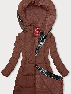 Tehlová zimná bunda s kapucňou (2M-231)