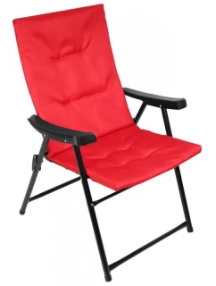 SKLADACIA ZÁHRADNÁ STOLIČKA 59X66X45/90CM S VANKÚŠOM ČERVENÁ
