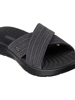 Dámske šľapky Skechers GO WALK FLEX SANDAL IMPRESSED 141420 BKGY