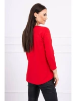model 18743912 červená halenka s 3D grafikou - K-Fashion model 18743912 červená halenka s 3D grafikou - K-Fashion