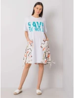 Sukienka DHJ SK model 21314322 biało beżowy - FPrice