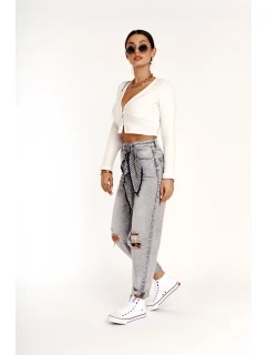 Dámske vysoké tenisky Big Star - biele