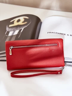 Veľká dámska peňaženka z reliéfnej eko kože Červená Martiel