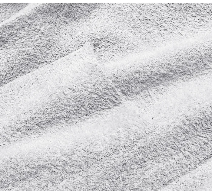 Svetlosivý dlhý vlnený prehoz cez oblečenie typu alpaka s kapucňou (M105-1)