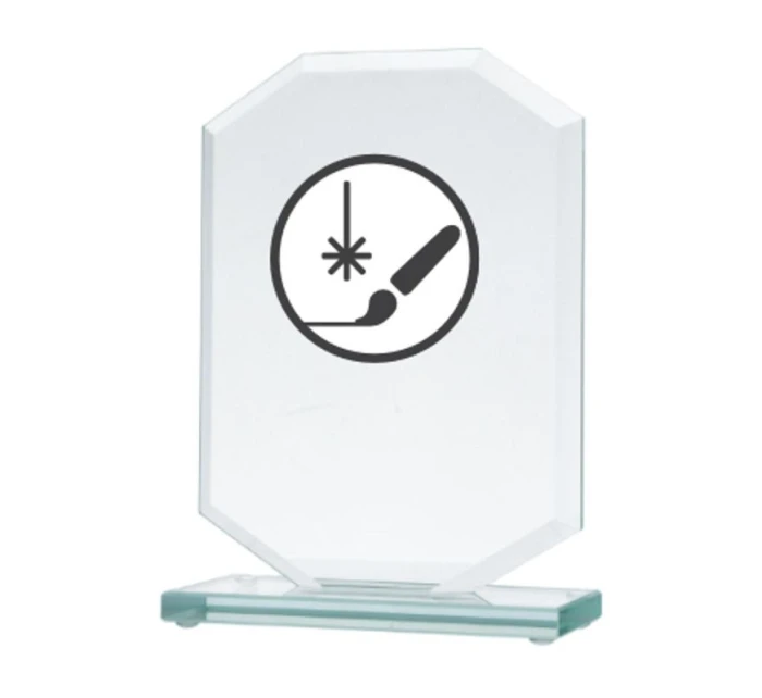 Gravírovaná sklenená trofej + výplň farbou