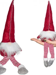 DEKORATÍVNY TRPASLÍK 30+15CM ČERVENÝ