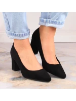 W model 21186854 černé semišové lodičky na jehlovém podpatku - SERGIO LEONE W model 21186854 černé semišové lodičky na jehlovém podpatku - SERGIO LEONE