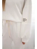 Komplet teplákové + kalhoty máslová látka bílý Komplet teplákové + kalhoty máslová látka bílý