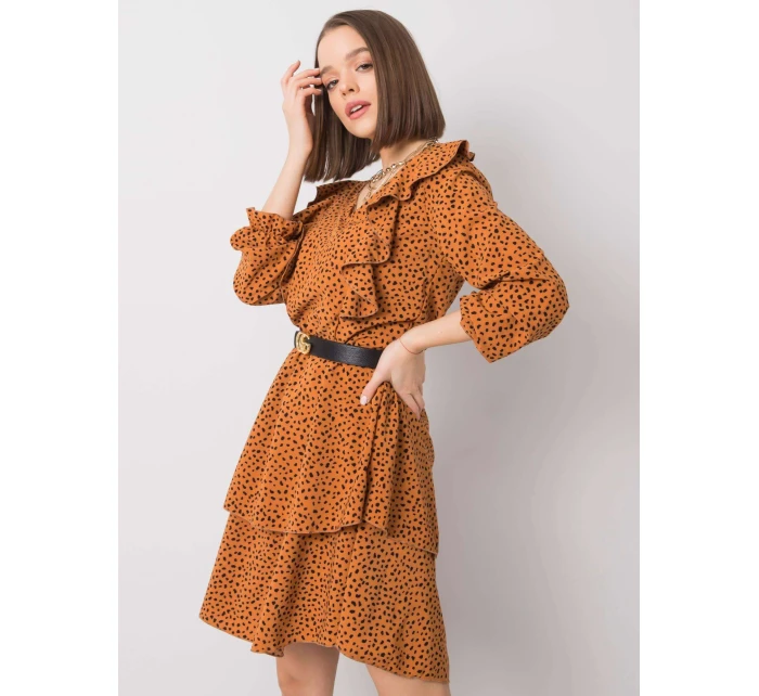 Šaty WN SK R824.68 svetlo hnedá