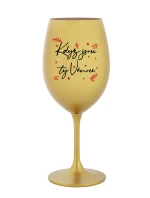 KDYŽ JSOU TY VÁNOCE - zlatá sklenice na víno 350 ml KDYŽ JSOU TY VÁNOCE - zlatá sklenice na víno 350 ml
