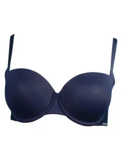Podprsenka balkónová QF1833E-0PP modrá - Calvin Klein