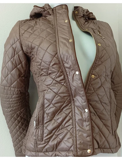 Dámska sezónna bunda 7059A hnedá - Goodlooking