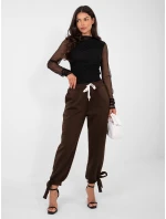 Spodnie IT SP model 21895949 ciemny brązowy - FPrice