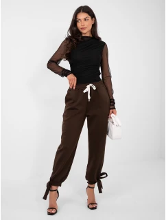 Spodnie IT SP model 21895949 ciemny brązowy - FPrice