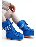 Dámské vysoké boty do sněhu modré model 20976125 - SWEET SHOES