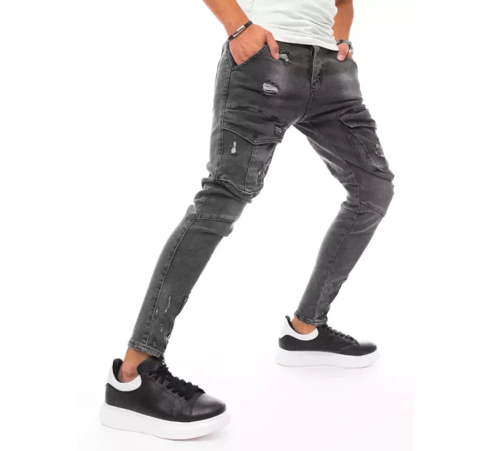Pánské bojové džínové kalhoty tmavě šedé Dstreet model 21963291 - FashionStreet