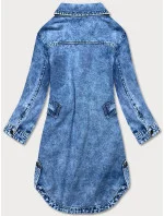 Světle modrá volná dámská džínová přes oblečení model 16996491 - P.O.P. SEVEN Světle modrá volná dámská džínová přes oblečení model 16996491 - P.O.P. SEVEN