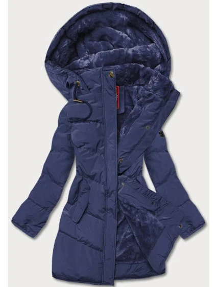 Tmavomodrá prešívaná dámska zimná bunda (2m-963) Tmavomodrá prešívaná dámska zimná bunda (2m-963)