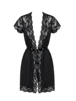 Erotický župan 810-PEI black - OBSESSIVE