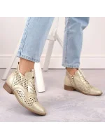 Ažurové boty W model 21939779 zlaté - Potocki