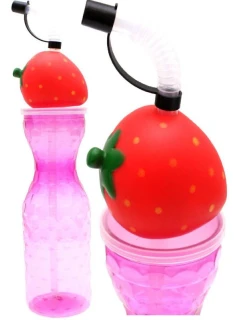 ŠPORTOVÁ FĽAŠA SO SLAMKOU 500ML RUŽOVÁ VYNIKAJÚCE DOMÁCE POTREBY