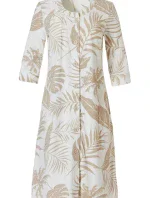 Dámska froté nočná košeľa 70231-144-6 béžová-potlač - Pastunette