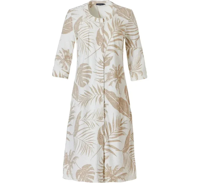 Dámska froté nočná košeľa 70231-144-6 béžová-potlač - Pastunette