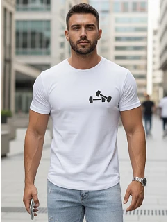 Tshirt męski z nadrukiem biały model 22156950 - FashionStreet