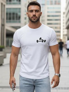 Tshirt męski z nadrukiem biały model 22156950 - FashionStreet