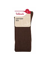 Dámske bavlnené ponožky COTTON RIB SOCKS – BELLINDA – hnedé
