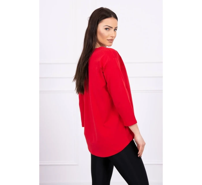 Halenka s potiskem Paradise červená