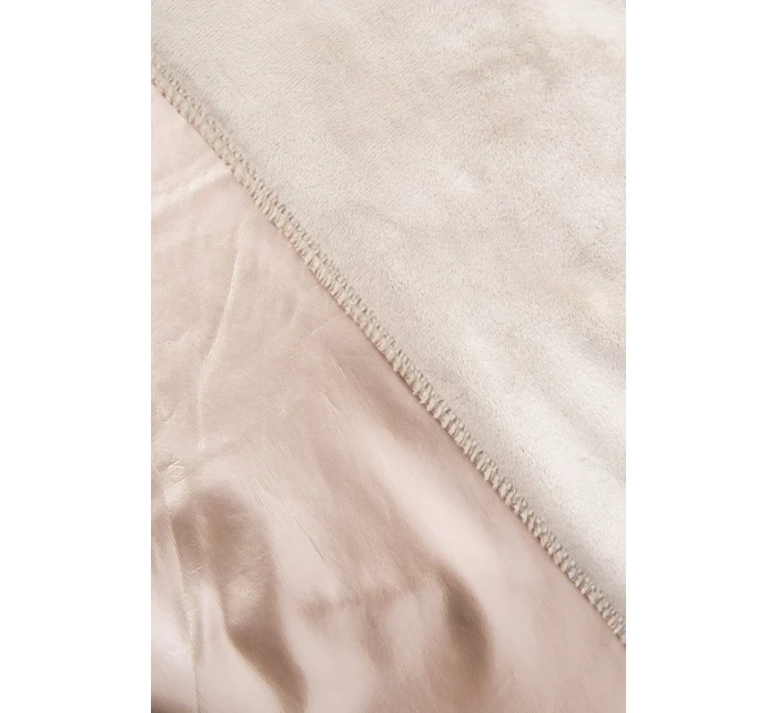 Dvojvrstvové velúrové nohavice béžové