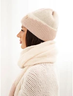Dámská souprava čepice a šála světle model 22547344 - K-Fashion Dámská souprava čepice a šála světle model 22547344 - K-Fashion
