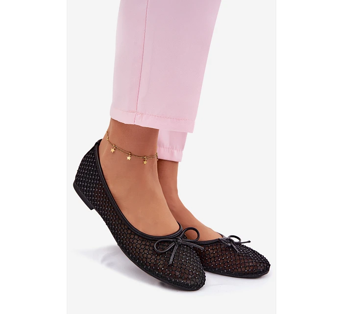 Síťované baleríny s ozdobou Vinceza 62270 Černé Síťované baleríny s ozdobou Vinceza 62270 Černé