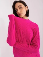 Sweter AT SW model 19040828 fuksjowy - FPrice Sweter AT SW model 19040828 fuksjowy - FPrice