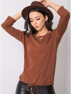 Dámská hnědá bavlněná halenka