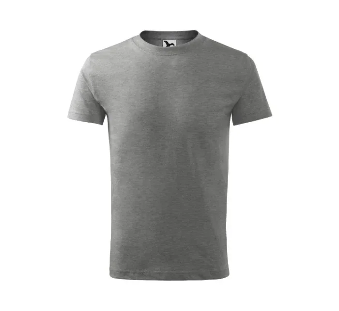 Basic tričko dětské tmavě šedý melír Basic tričko dětské tmavě šedý melír