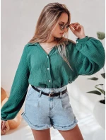 Dámská mušelínová košile oversize zelená Dstreet model 21989188 - FashionStreet