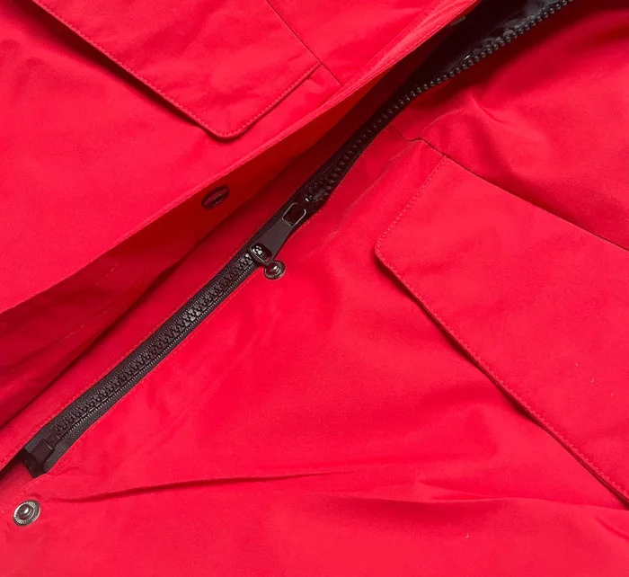 Dámska zimná bunda s kapucňou červená (j9-066)