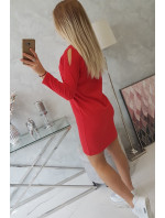 Šaty s 3D grafikou, čipková červená