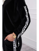 Láska velúrová súprava čierna