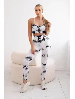 Fitness set top s nastaviteľnými ramienkami + push up legíny biely Fitness set top s nastaviteľnými ramienkami + push up legíny biely