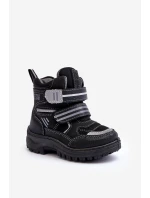 Dziecięce Ocieplane Śniegowce Na Rzepy Czarne Big Star MM374129