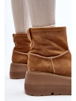 Kožené dámské boty na masivní podrážce Camel model 21644292 - Zazoo