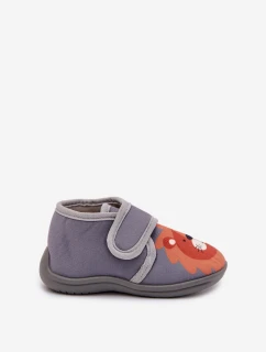 Dětské pantofle na suchý zip šedé model 21794076 - Boto