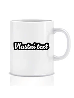 Personalizovaný klasický bílý hrníček s obrysem 