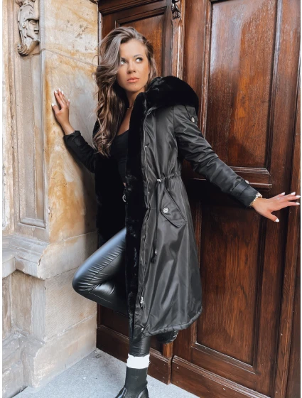 Dámska zimná bunda HARPERSOFT black FashionStreet TY3688 Dámska zimná bunda HARPERSOFT black FashionStreet TY3688