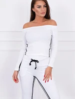 Súprava s dvojitými pruhmi bielej farby